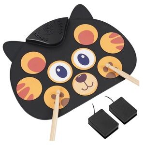 Black Cat Drum Pad with Pedals